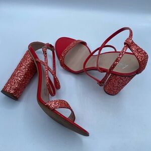 Giuseppe Zanotti Block-Heel Glitter Heels